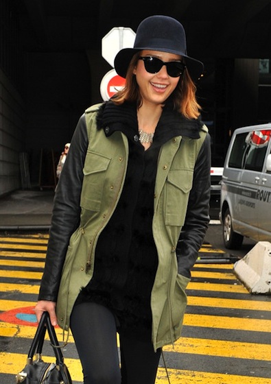 Jessica Alba army jacket