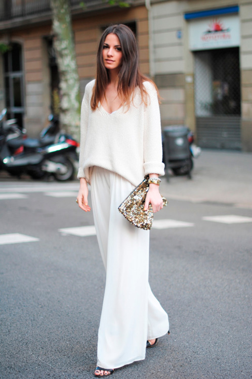 wide leg trousers party outfit