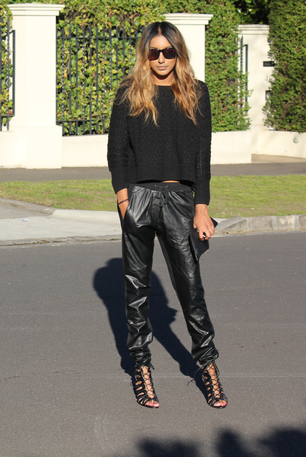 how-to-style-leather-sweatpants