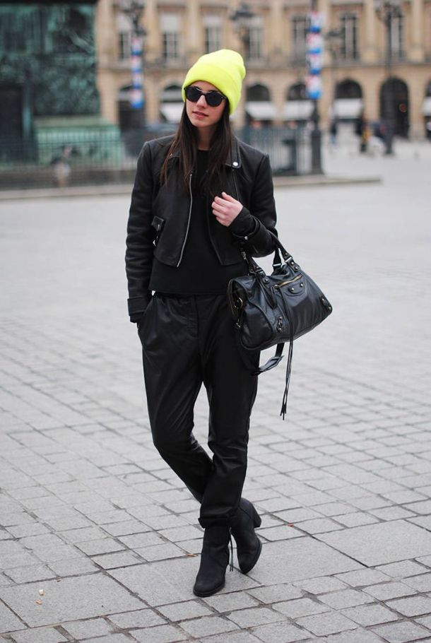 street-style-baggy-leather-pants