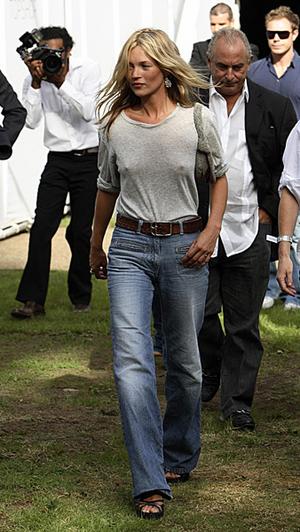 Kate Moss Style Icon  - large high waist jeans